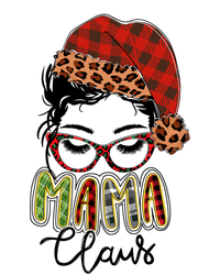 Red Plaid Mama Claus Messy Bun Family Christmas Matching Pjs Gift T-Shirt