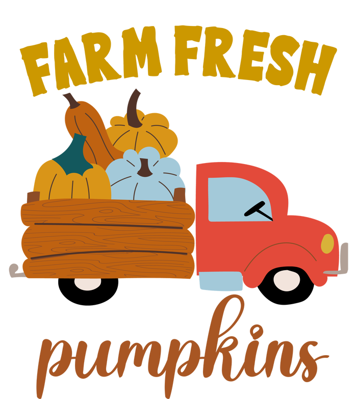 Farm Fresh Pumpkins Fall Vintage Truck Kids Long Sleeve Shirt