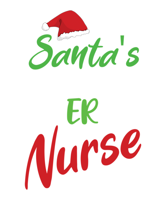 Santas Favorite Er Nurse Christmas Nursing Funny Gift Women's V-Neck T-Shirt