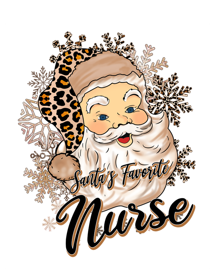 Santas Favorite Nurse Leopard Hat Funny Santa Christmas Gift Mousepad