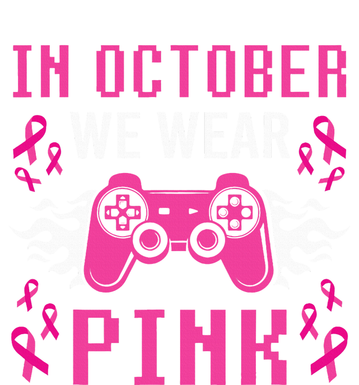 In October We Wear Pink Breast Cancer Gaming T-Shirt