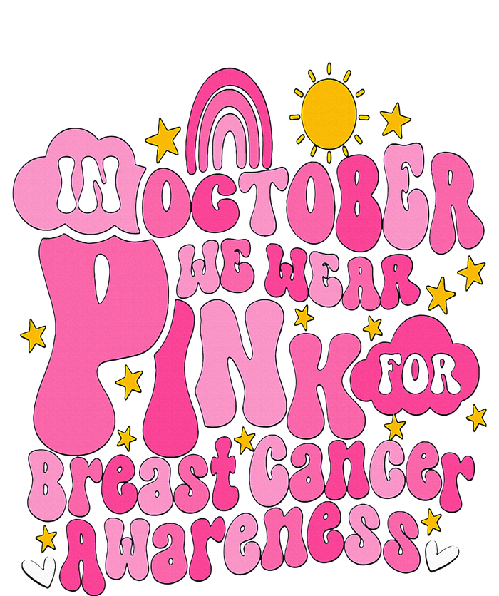 In October We Wear Pink For Breast Cancer Awareness Kids Long Sleeve Shirt