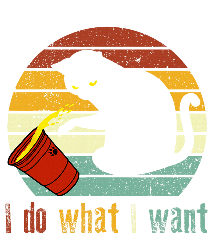 I Do What I Want Cat Coffee Black Cat Red Cup Funny Graphic Magnet