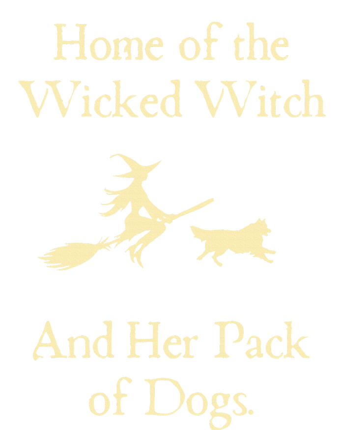 Home Of The Wicked Witch And Her Pack Of Dog Funny Halloween City Backpack