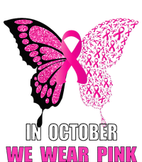 In October We Wear Pink Butterfly Breast Cancer Awareness T-Shirt