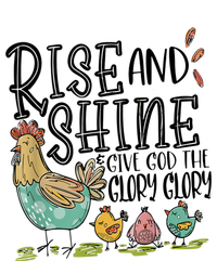 Rise And Shine Give God The Glory Funny Chicken Christian V-Neck T-Shirt