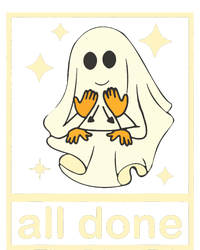 All Done Sign Language Speech Pathology Ghost Fall Halloween Baby Bodysuit