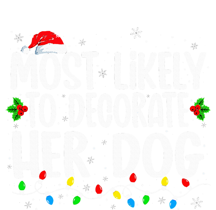 Most Likely To Decorate Her Dog Family Christmas Pajamas Ceramic Bell Ornament