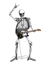 Rock On Halloween Skeleton Guitarist Rock And Roll Band T-Shirt