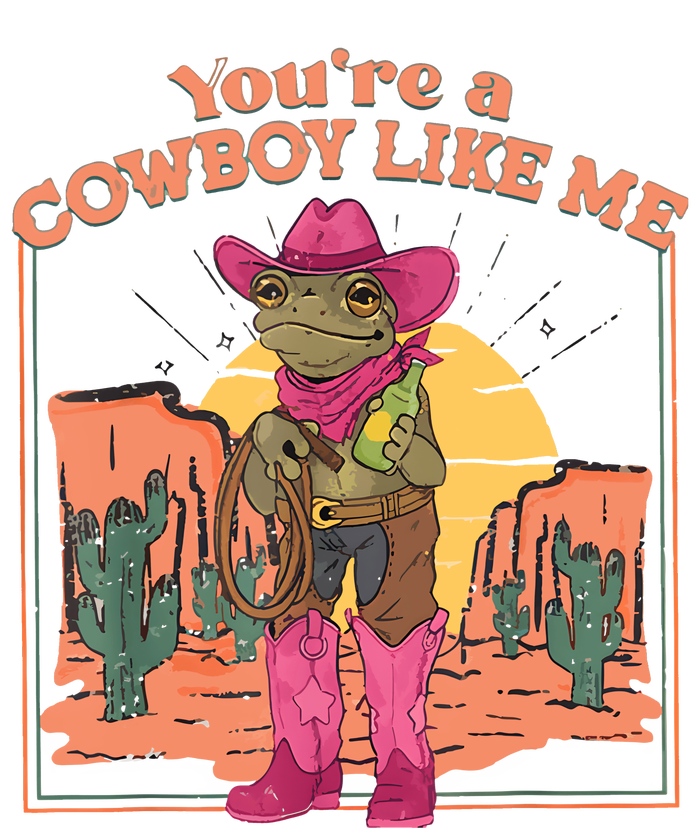 Youre A Cowboy Like Me Funny Frog Hat Cowgirl Wool Snapback Cap