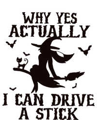 Halloween Why Yes Actually I Can Drive A Stick Funny Halloween Crop Fleece Hoodie