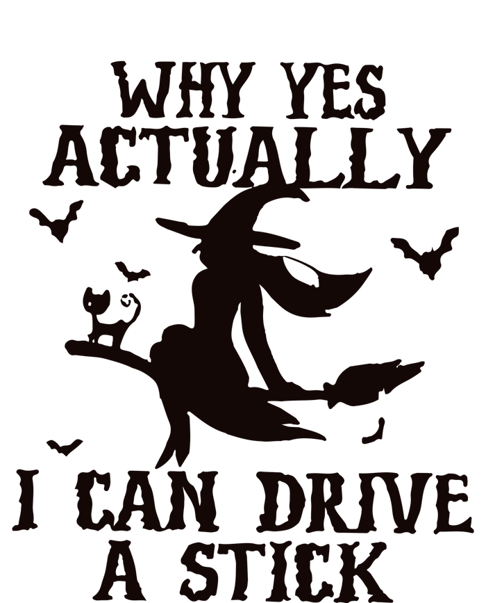 Halloween Why Yes Actually I Can Drive A Stick Funny Halloween Crop Fleece Hoodie