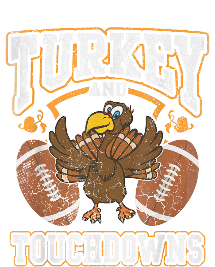 Thanksgiving Turkey And Touchdowns Football T-Shirt