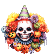 Kawaii Halloween Creepy Clown With Pumpkin And Flowers Hooded Wearable Blanket