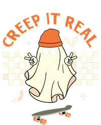 Creep It Real Skateboarding Ghost Retro Halloween Costume Women's Flannel Pajama Set