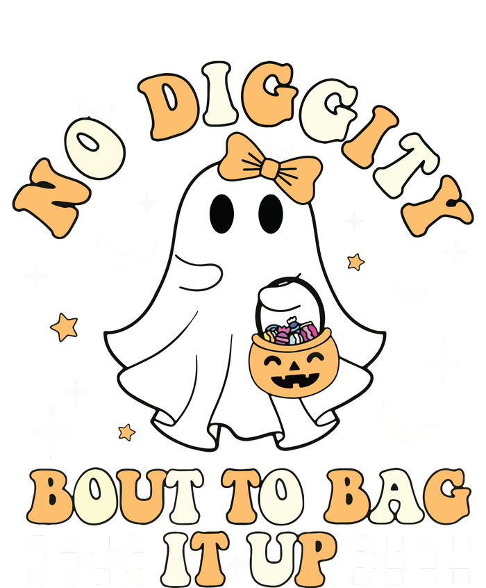 Funny Ghost No Diggity Bout To Bag It Up Spooky Halloween Toddler Hoodie