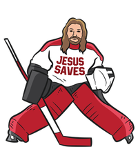 Funny Hockey Jesus Saves Hockey Goalie Great Gift Softstyle Adult Sport Polo