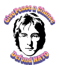 Give Peace A Chance Retro Peace Defund NATO Dry Zone Grid Polo