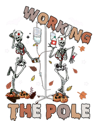 Halloween Icu Er Nurse Working The Nursing Pole Skeleton Cna Cute Gift Premium Hoodie