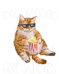 Even Baddies Get Saddies Funny Cat Meme Full-Length Apron With Pockets