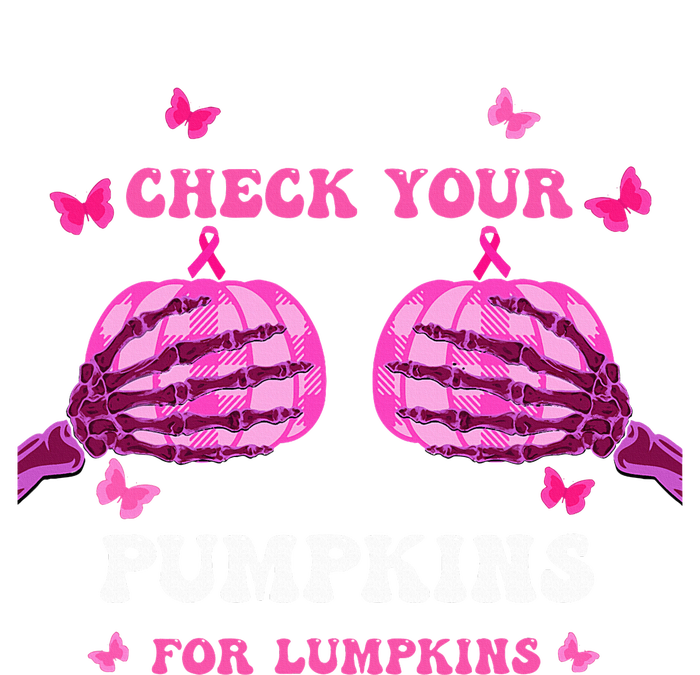 Check Your Pumpkins Breast Cancer Awareness Halloween Kids Long Sleeve Shirt