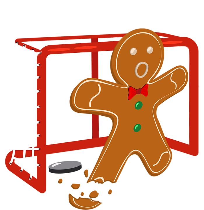 Hockey Goalie Christmas Party Gingerbread Funny Gift T-Shirt