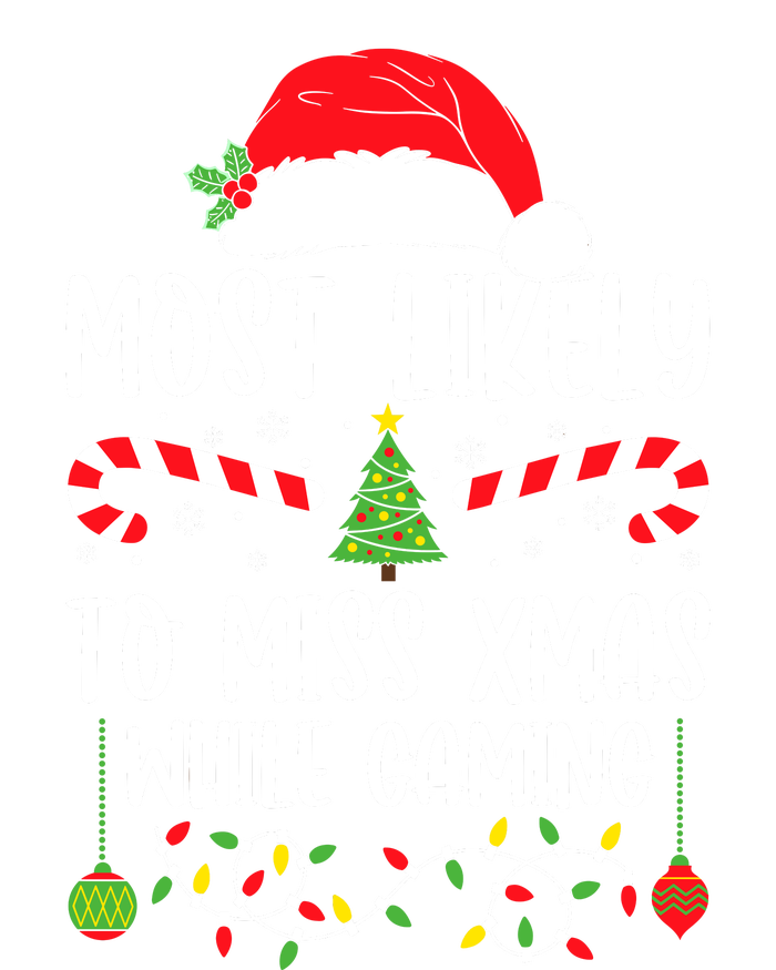 Most Likely To Miss Xmas While Gaming Christmas Matching Womens Cotton Relaxed Long Sleeve T-Shirt