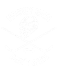 Hockey Hair Dont Care Cute Messy Hair Player Gift Button