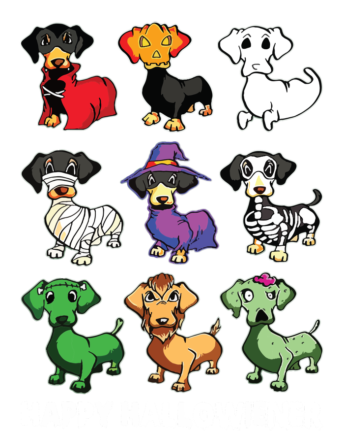 Dachshund Happy Halloweiner Funny Halloween Dogs Lover Tall Hoodie