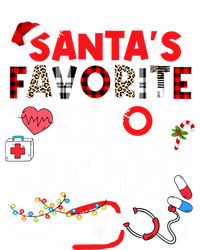 Santas Favorite Icu Nurse Xmas Lights Leopard Plaid Meaningful Gift T-Shirt