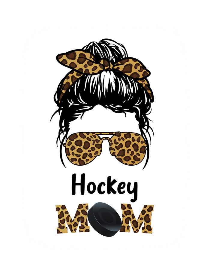 Ice Hockey Mom Mama Leopard Cheetah Print Hockey Cute Gift V-Neck T-Shirt