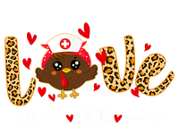 Love Crna Nurse Leopard Thanksgiving Cute Turkey Nursing Funny Gift T-Shirt