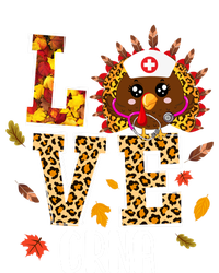 Love Crna Nurse Leopard Turkey Leopard Nursing Thanksgiving Funny Gift T-Shirt