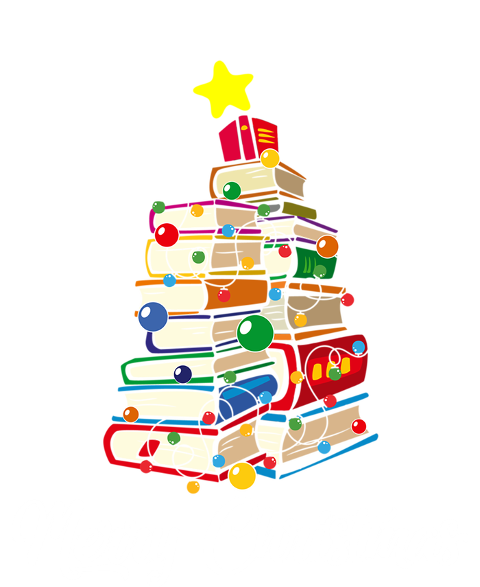 Merry Christmas Book Tree Librarian Bookworm Book Funny Gift Magnet