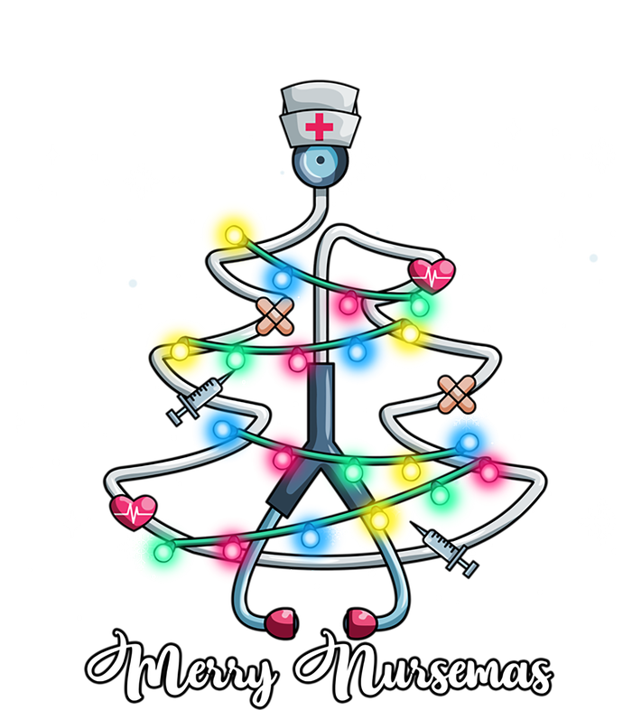 Merry Christmas Nurse Funny Stethoscope Xmas Tree Nursemas Cool Gift Tank Top