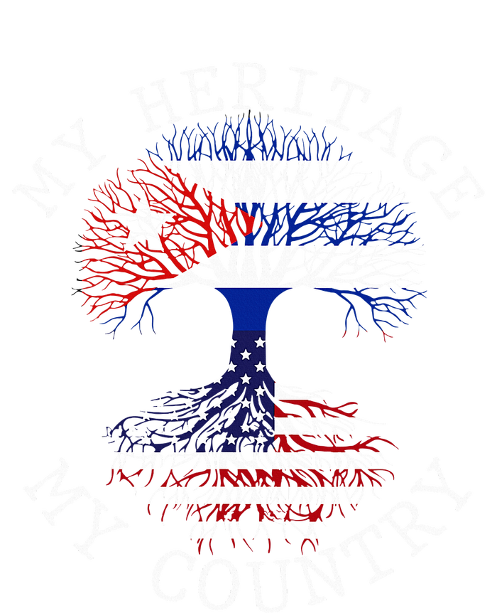 My Heritage My Country Cuban American Flag Root Tree Doggie Tank