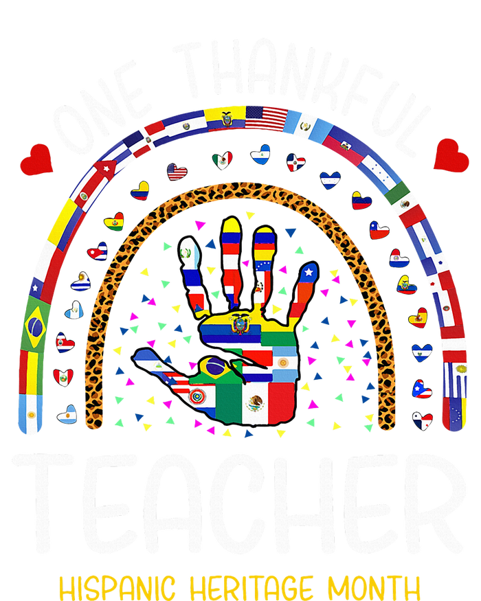 One Thankful Teacher Hispanic Heritage month Countries Flags Ladies Essential Tank