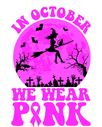 In October We Wear Pink Breast Cancer Halloween Witch Hoodie