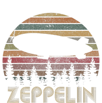 Zeppelin Retro Vintage Sunset 70s 80s Distressed Dirigible Women's Crop Top Tee