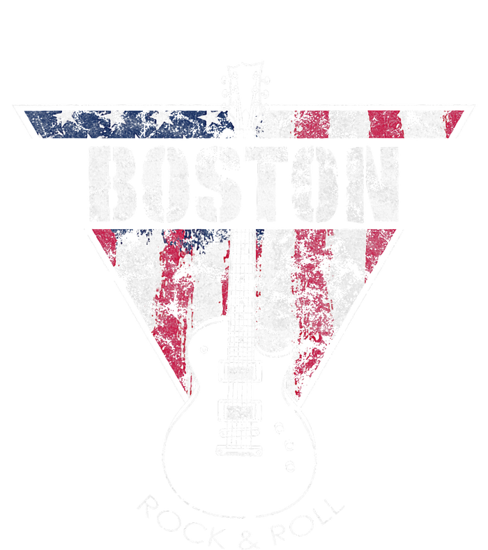 Boston Souvenir Vintage American Flag Guitar Player Rock Fan Hooded Wearable Blanket