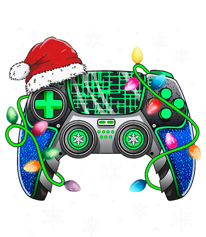 Video Game Controller Christmas Santa Hat Gamer Toddler Zip Fleece Hoodie