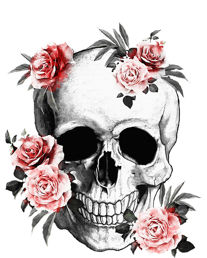 Floral Sugar Skull Rose Flowers Mycologist Gothic Goth Cooling Performance Crew T-Shirt