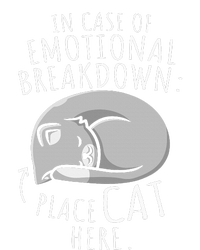 Cats Lover In Case Of Emotional Breakdown Place Cat Here Womens Funnel Neck Pullover Hood