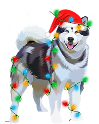 Santa Hat Xmas Lighting Siberian Husky Christmas Gift Tall T-Shirt