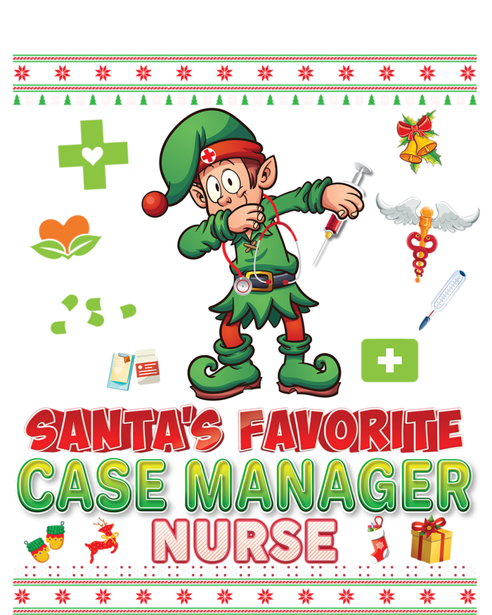 Santas Favorite Case Ager Nurse Dabbing Elf Christmas Gift T-Shirt