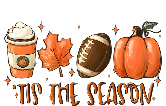 Tis The Season Pumpkin Football Maple Leaf T-Shirt