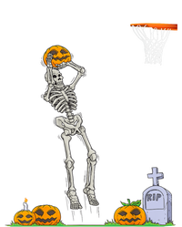 Funny Skeleton Basketball Halloween Pumpkin V-Neck T-Shirt