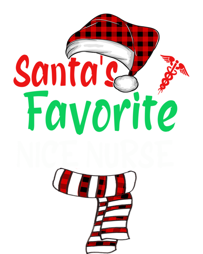 Santas Favorite Nicu Nurse Christmas Santa Red Plaid Claus Gift T-Shirt