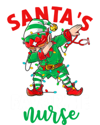 Santas Favorite Nurse Dabbing Elf Christmas Pajama Holiday Funny Gift T-Shirt