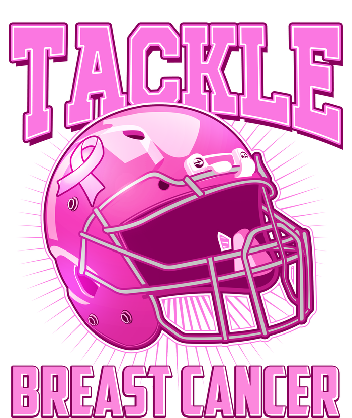 Tackle Breast Cancer Awareness Football Helmet Women's V-Neck T-Shirt